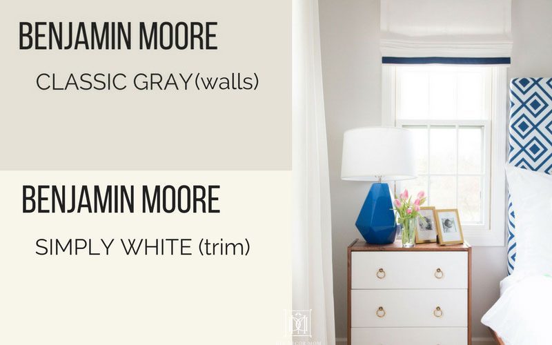 paint colors benjamin moore classic gray bedroom and simply white trim