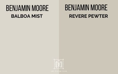 balboa mist vs. revere pewter