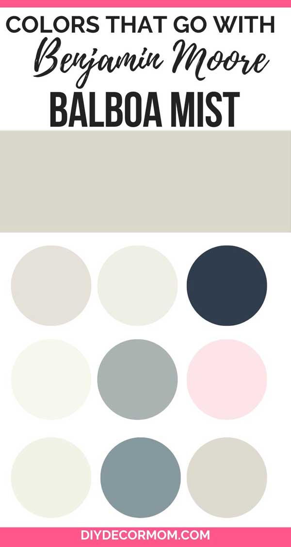 colors that go with Benjamin Moore Balboa Mist