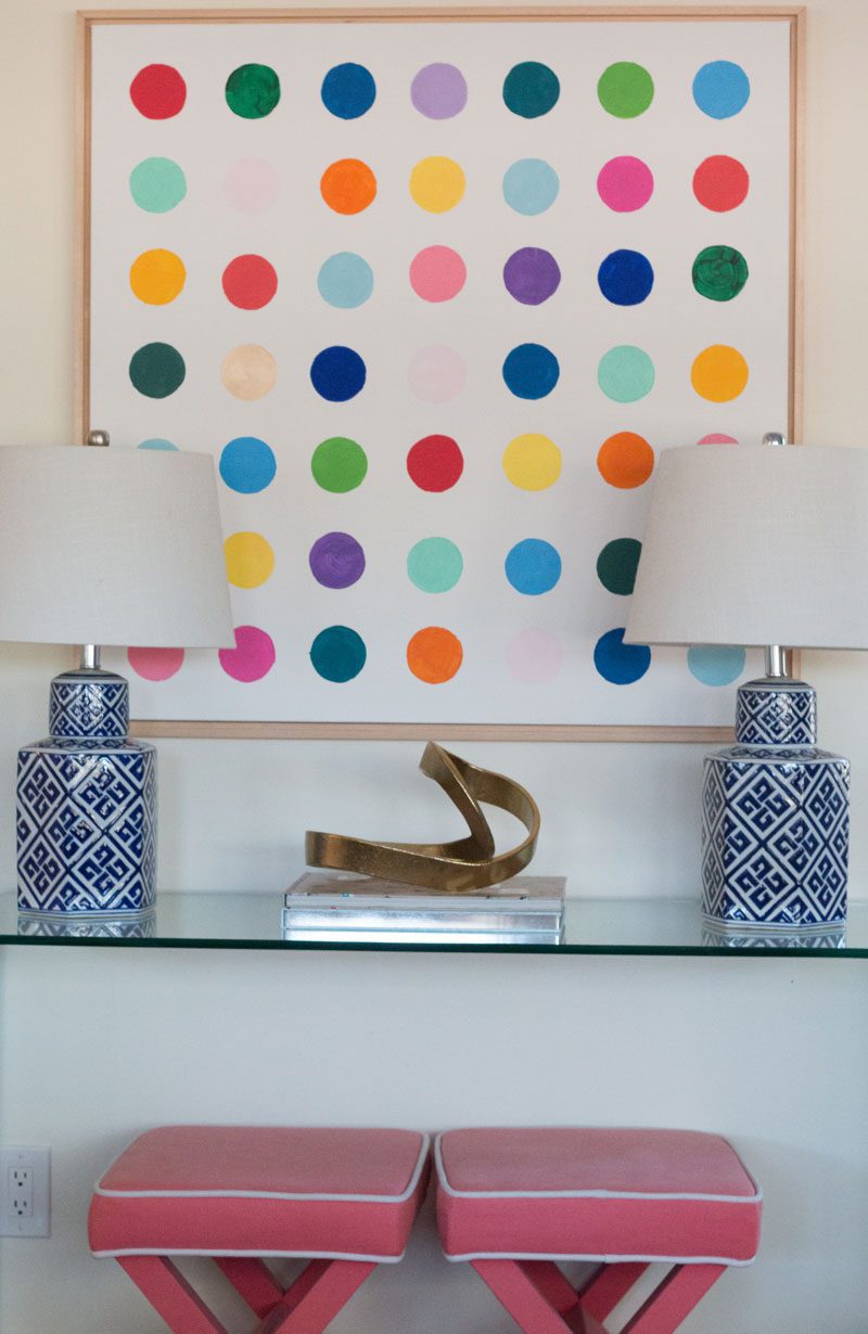 diy wall art modern large canvas with glass console table