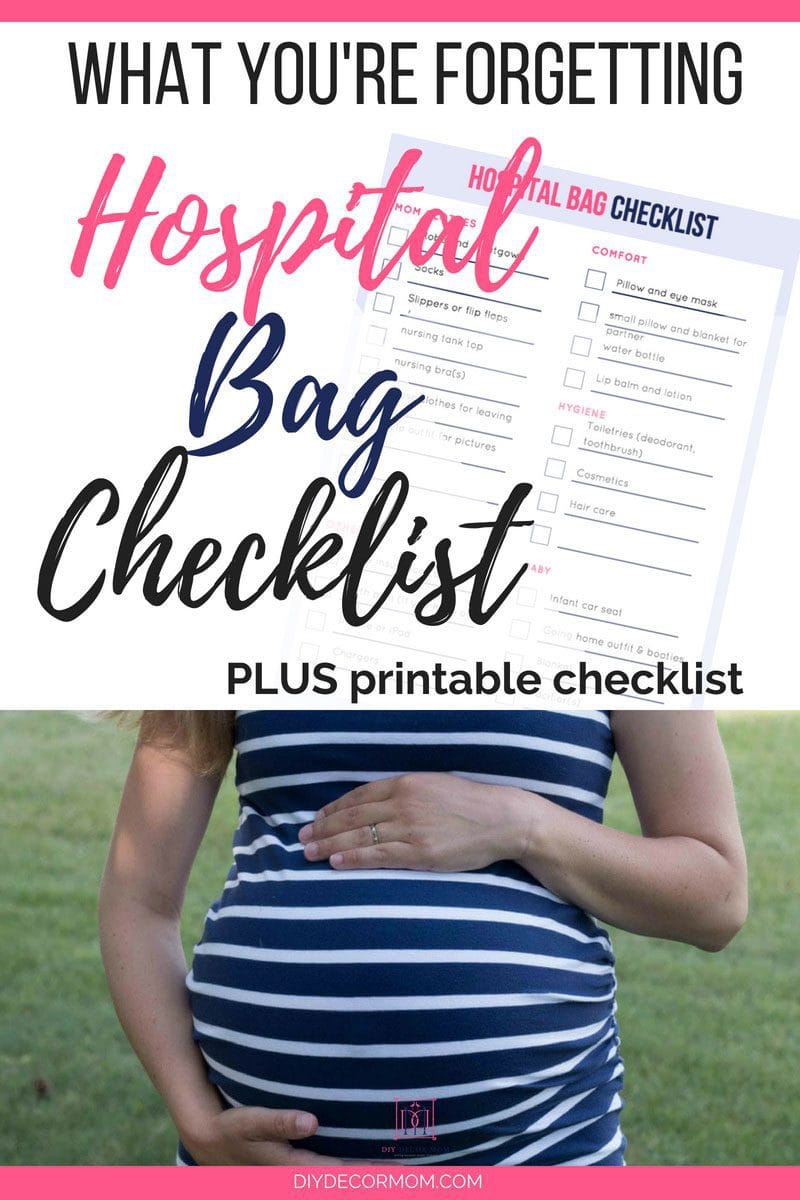 hospital bag checklist for baby with pregnant woman