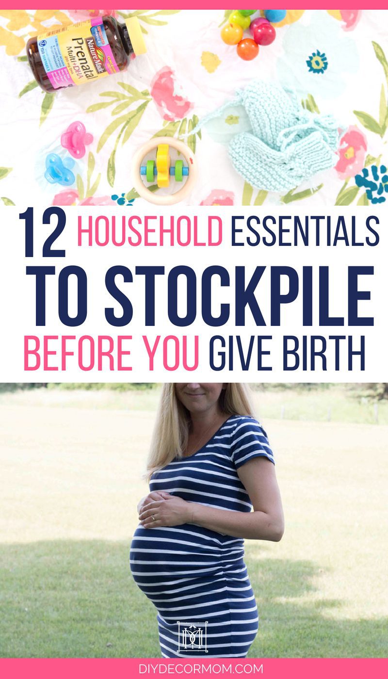 pregnant woman and things you need to stockpile before you give birth