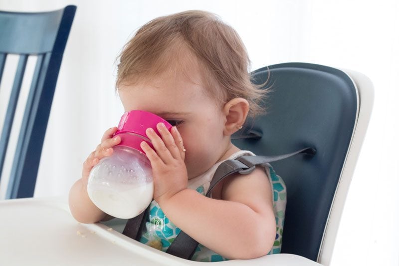 baby drinking out of sippy cup oxo transitions sippy cup