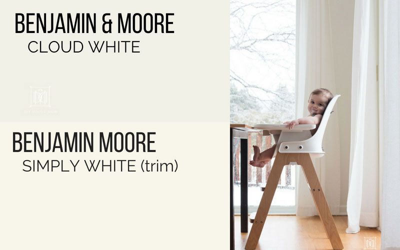 benjamin moore cloud white kitchen and simply white trim