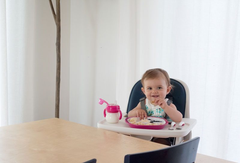 baby sitting in high chair baby led weaning