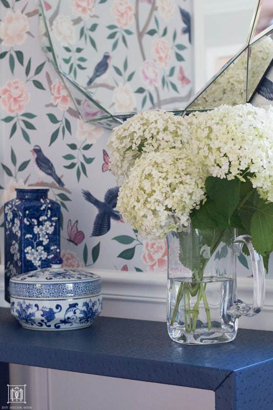 chinoiserie wallpaper - how to hang wallpaper