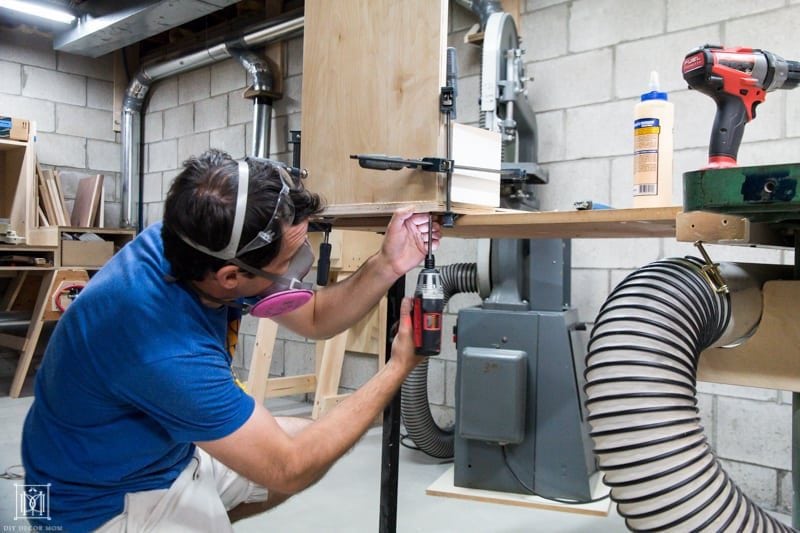 how to drill holes in plywood diy table