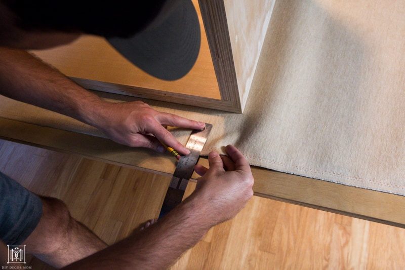 how to wrap a console table with fabric