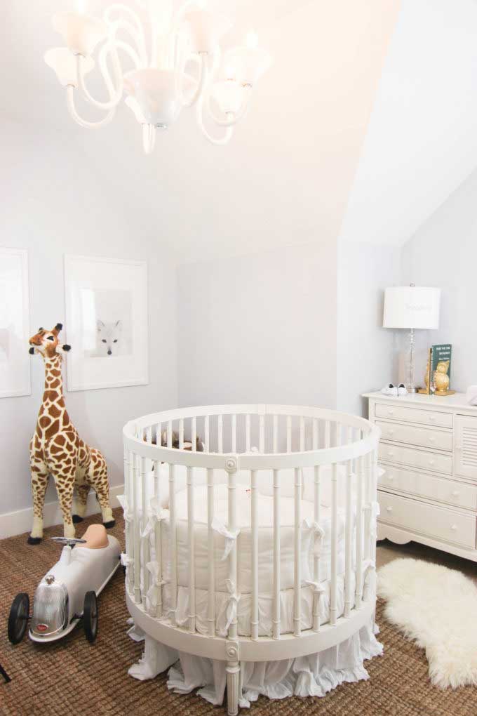 beautiful white serene nursery by Simple Nature Decor blog