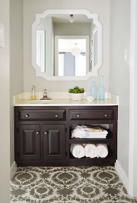 revere pewter bathroom by Young House Love