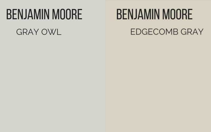 Benjamin Moore Gray Owl vs Edgecomb Gray