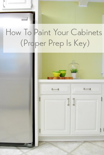 how to paint your kitchen cabinets using benjamin moore cabinet paint by Young House Love