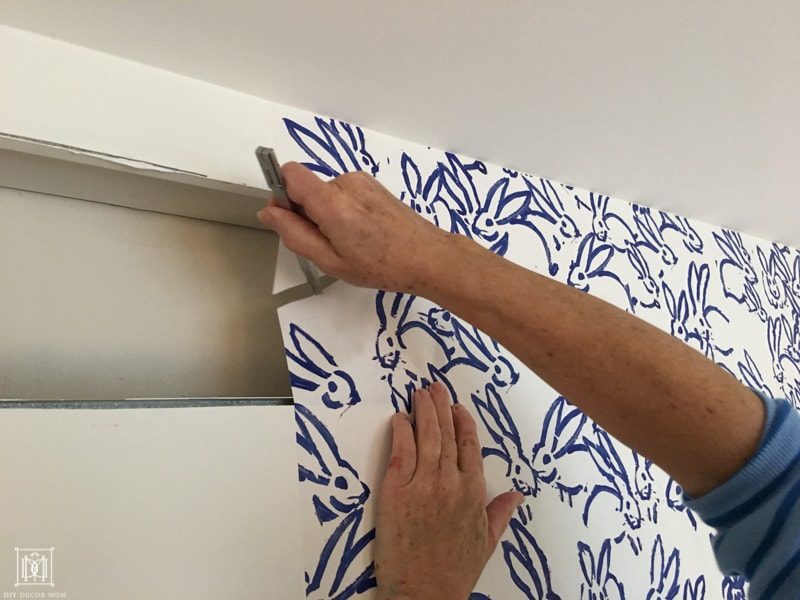 how to wallpaper around trim, doors, and vents