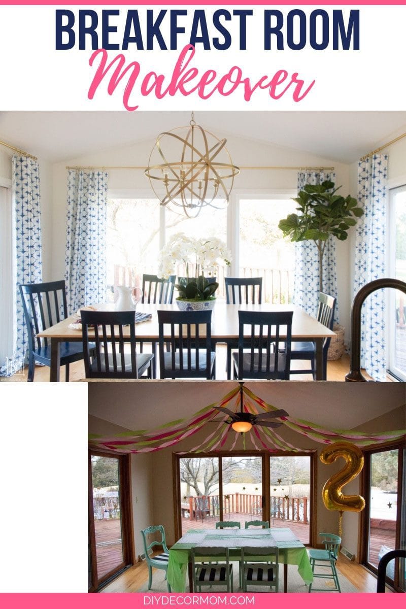 breakfast room ideas with breakfast nook table--amazing breakfast room makeover