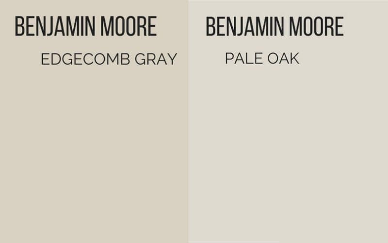 edgecomb gray vs pale oak