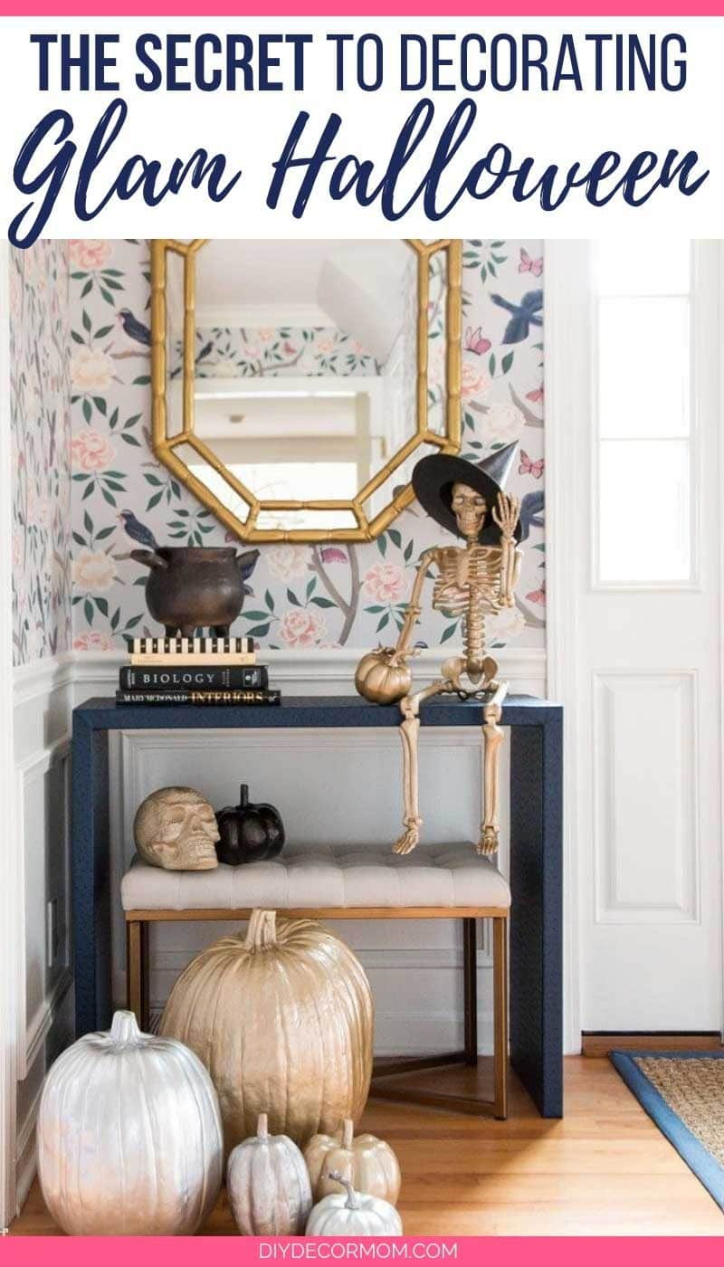 spray painted glam halloween decor