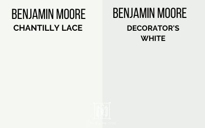 benjamin moore chantilly lace vs. decorators white