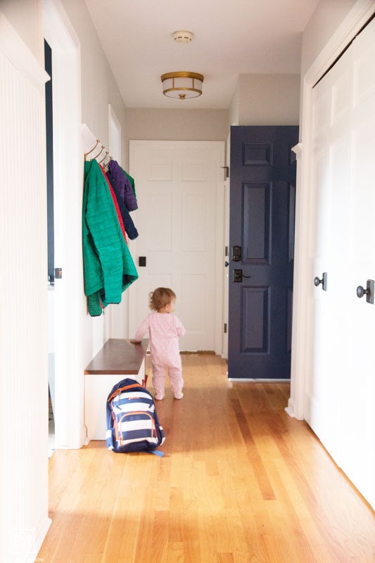 clean mudroom and small entryway