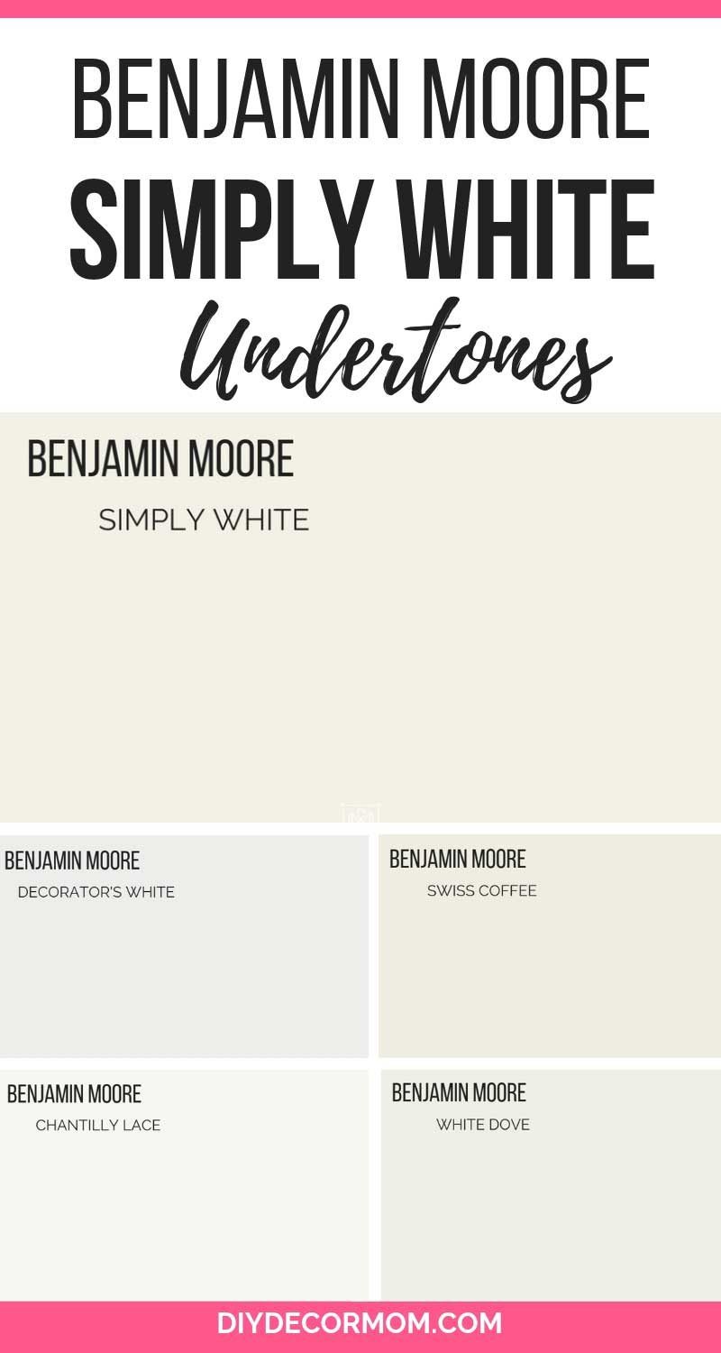 benjamin moore simply white paint chips compared