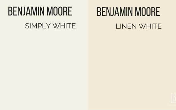 benjamin moore simply white vs linen white