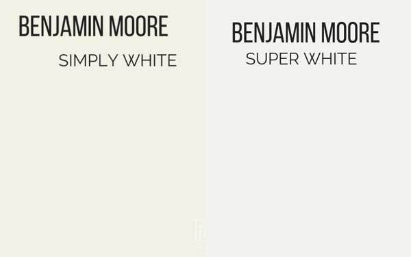 benjamin moore simply white vs super white