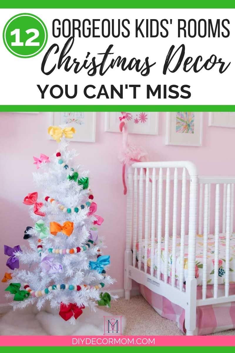 christmas kids rooms decorations with mini trees