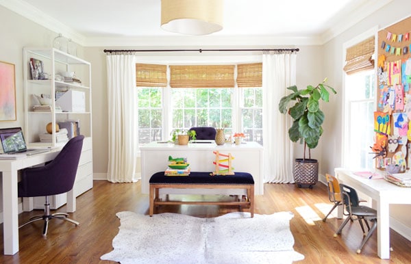 light greige painted office- young house love
