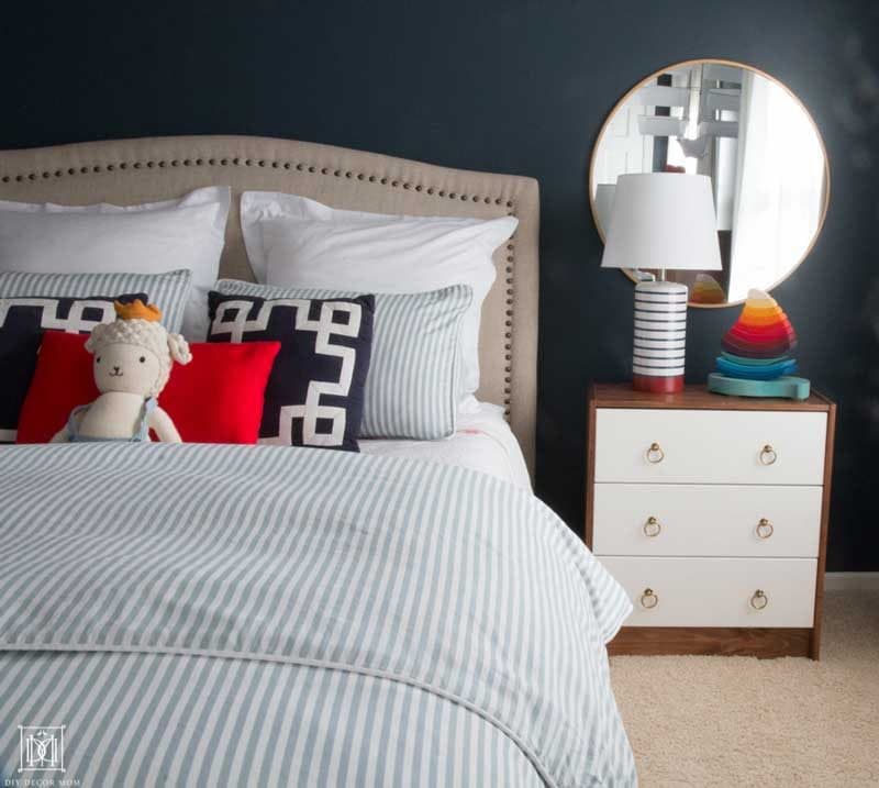 blue and white nautical bedroom for little boy