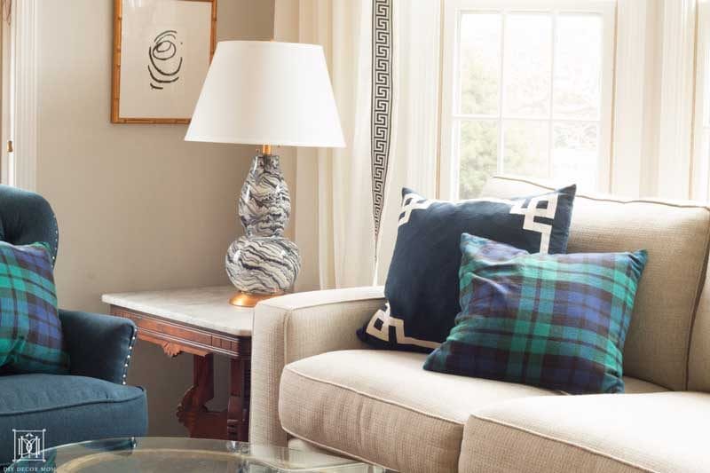 plaid pillows for christmas decor