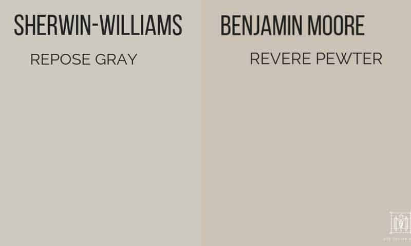 sherwin-williams repose gray vs revere pewter