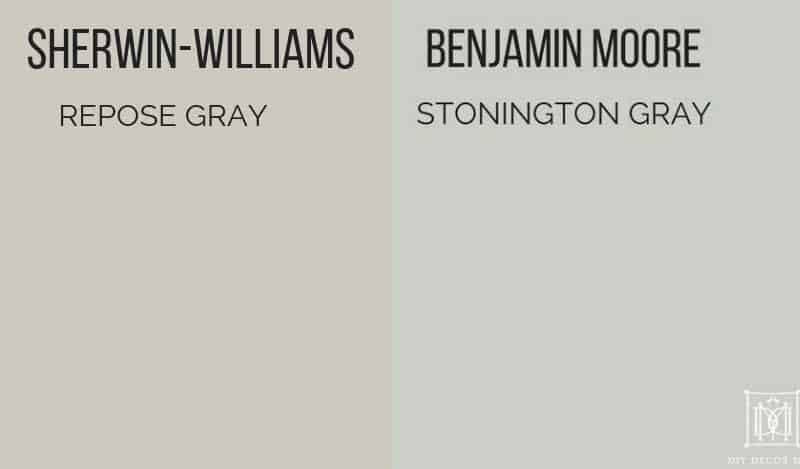 repose gray vs stonington gray paint chips