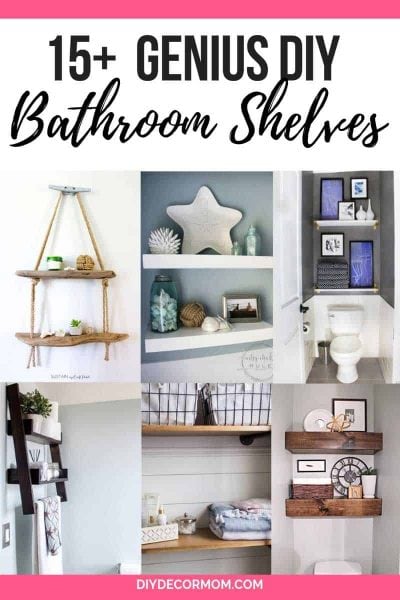 Bathroom Shelf Ideas: 15 Clever DIY Bathroom Shelves for Bathroom ...