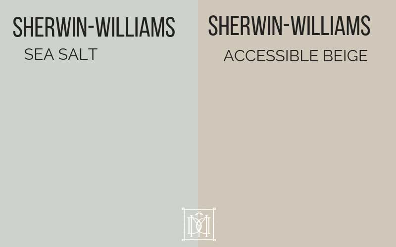 sherwin williams sea salt and accessible beige