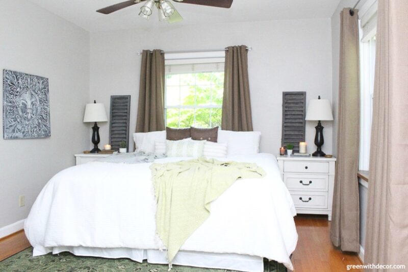 SW Agreeable Gray bedroom paint color by Green with Decor