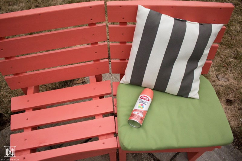 how to make a diy curved fire pit bench the easy way- coral spray paint