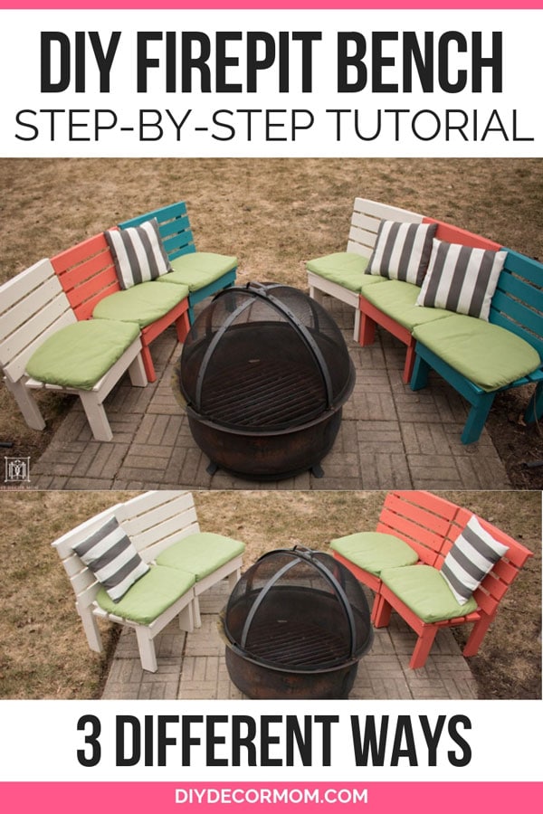 how to make a fire pit bench curved out of 2x4s