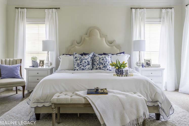 master bedroom paint color SW Dover White by Maune Legacy