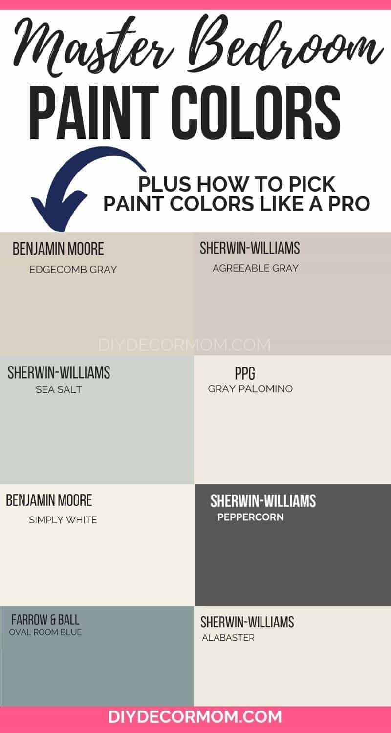 Bedroom Paint Colors: 7 Best Paint Colors for Master Bedrooms - DIY ...