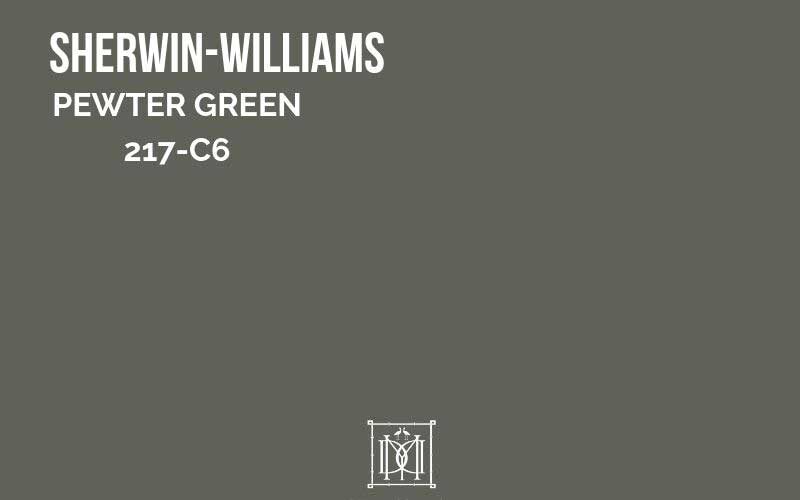 sherwin williams pewter green paint chip