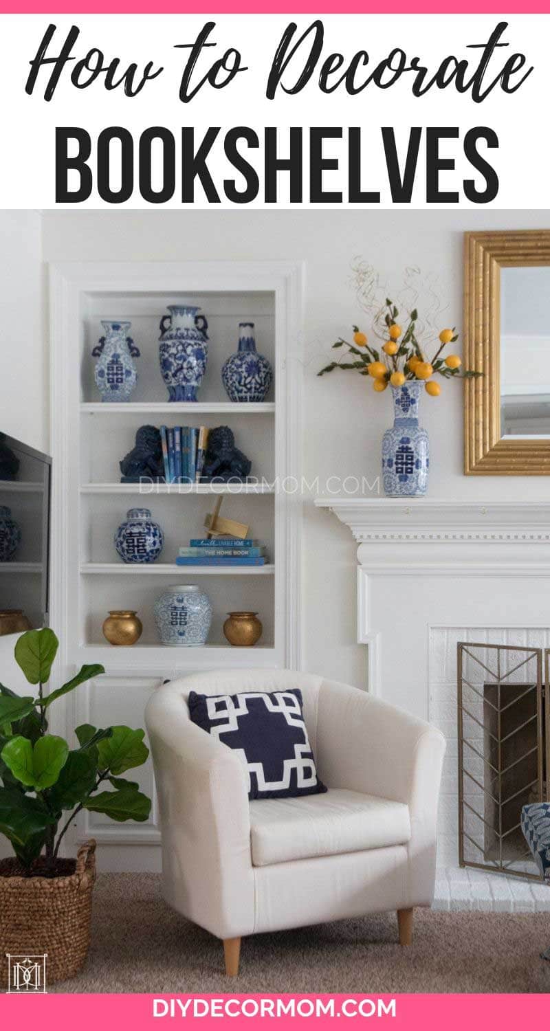 how to decorate bookcase step-by-step tutorial of built in bookcase by fireplace