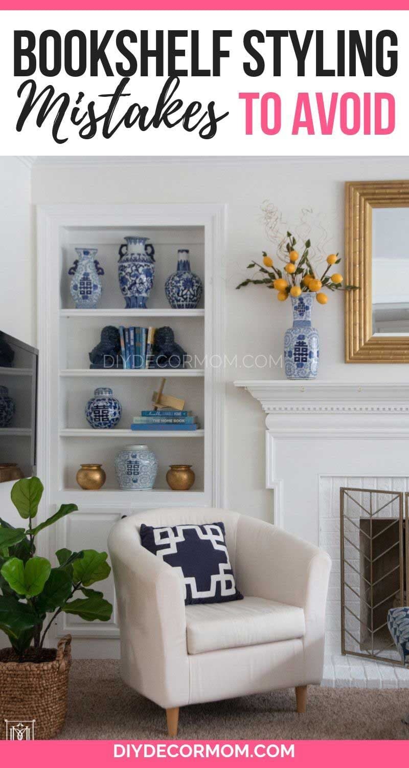 how to decorate your bookshelves with books and decorative objects tutorial