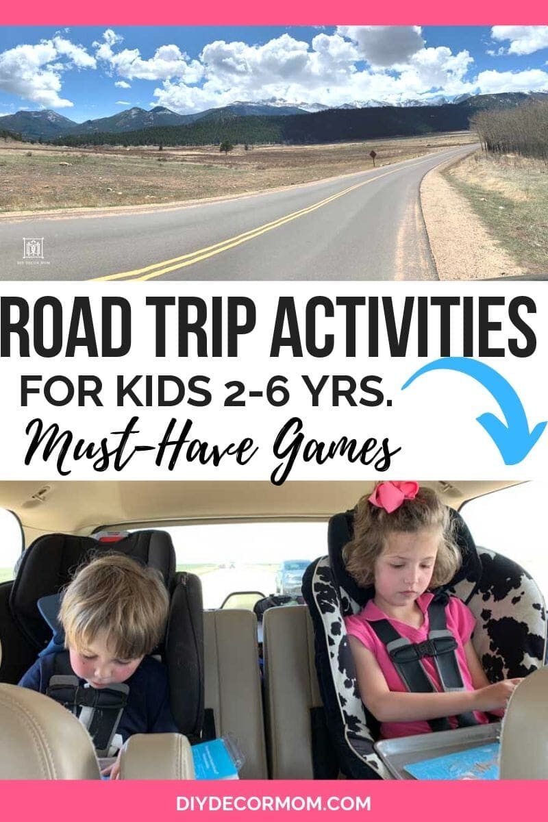 kids on road trip in car seats