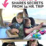 kids doing road trip activities in car seats