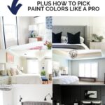 master bedroom paint colors shown in a collage