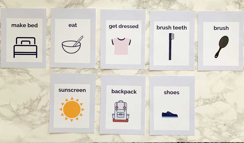 daily routine cards for kids