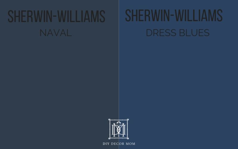 sherwin-williams naval vs. dress blues