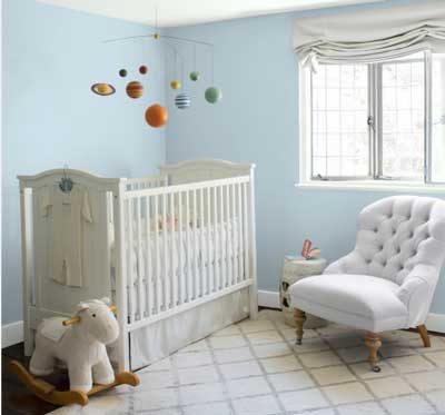 light blue nursery- benjamin moore breath of fresh air