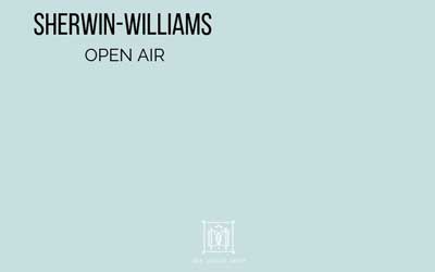 sherwin-williams open air paint chip- great pale blue paint color for bathrooms