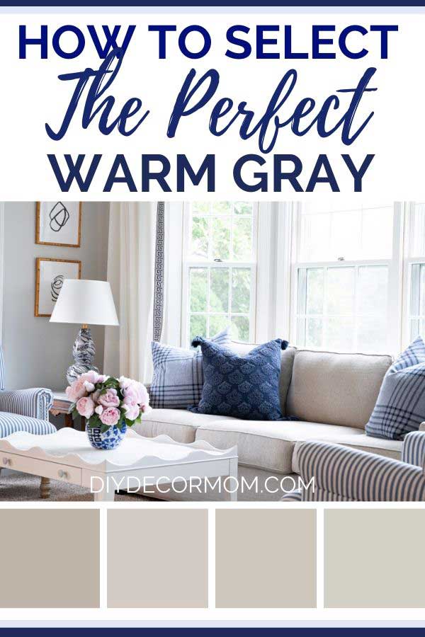 how to select the perfect warm gray paint color for your living room or bedroom