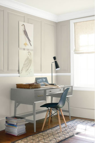 revere pewter greige office with desk